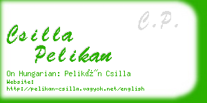 csilla pelikan business card